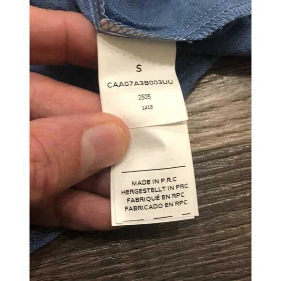 Cupsie Womens Small Blue Short Sleeve Button Up Collared Shirt - Picture 3 of 5